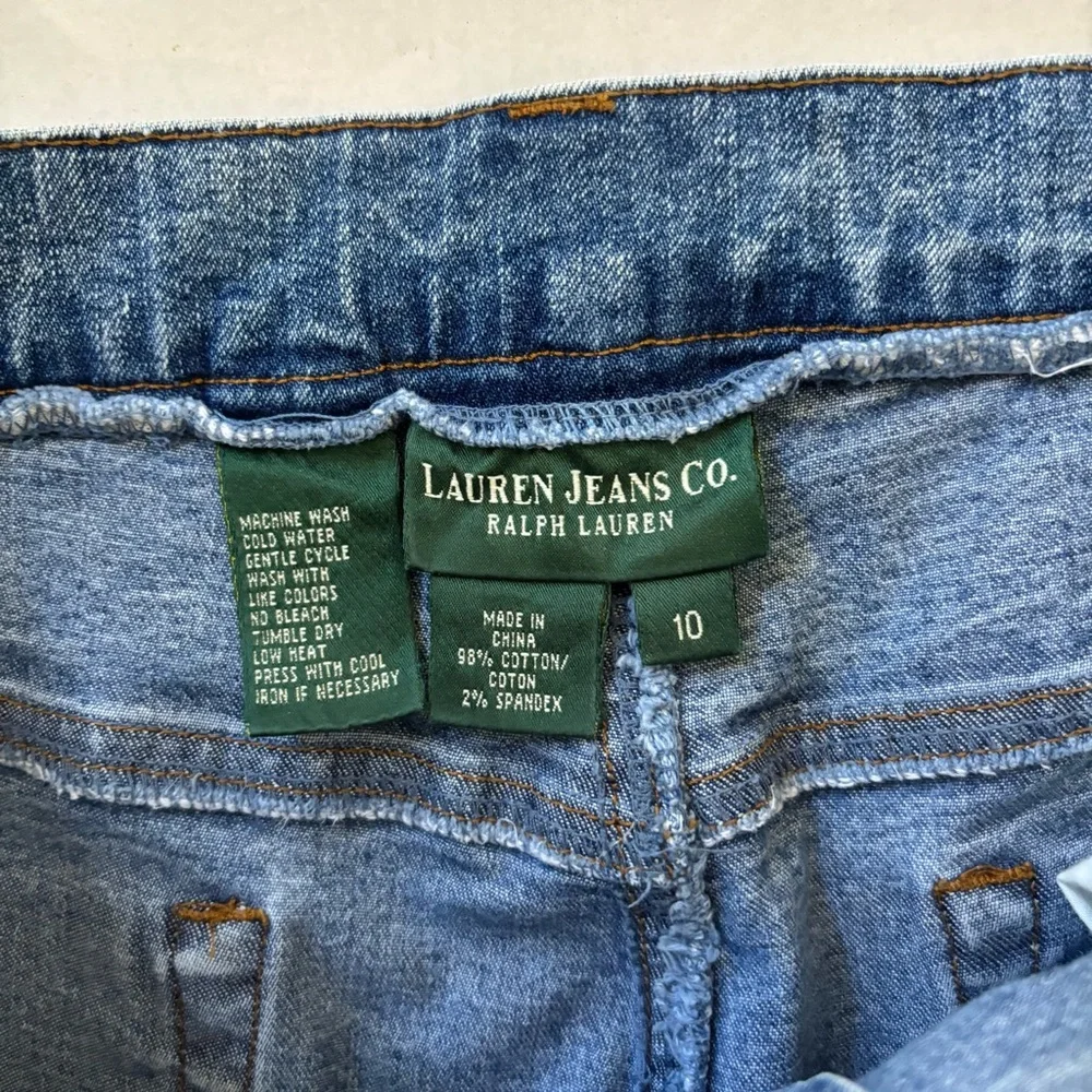 Lauren Jean co. Ralph Lauren Vtg‎ Sz 10 blue denim Jean 5 pocket straight leg